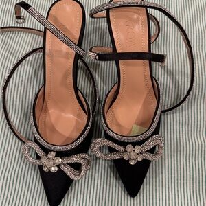 Black and Silver Women's Heels